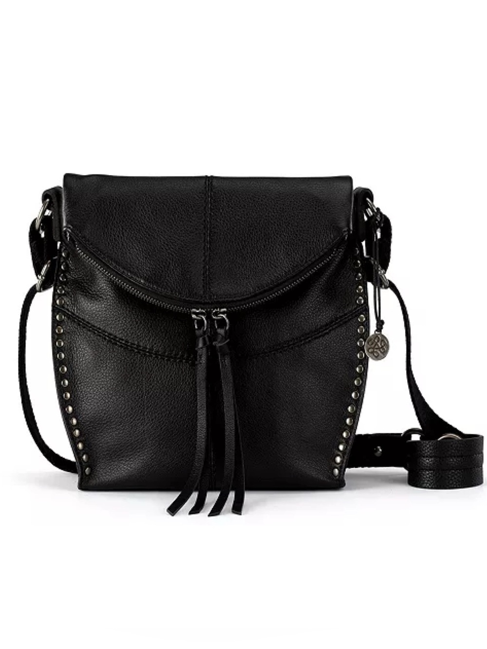 The Sak Silverlake Black Leather Studded Crossbody